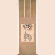 大津絵「天狗と象」