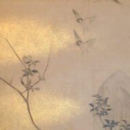 長沢芦雪（長澤蘆雪）「襖絵　雀に薔薇図」0