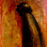 鴨居玲「月に叫ぶ」0