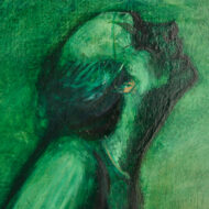 鴨居玲「月に叫ぶ」0