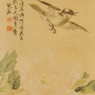 「花鳥図（二段貼双幅）」