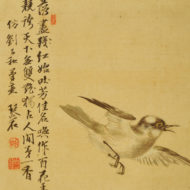 「花鳥図（二段貼双幅）」