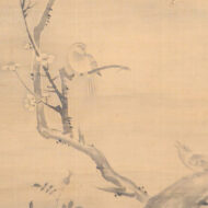 雲谷等鶴「梅に鶯図」０