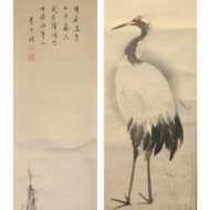 円山応挙（圓山應挙）「鶴亀図(双幅)」0