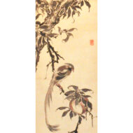 大久保忠恒「桃に綬帯鳥図」0