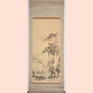 「漁夫山水図」
