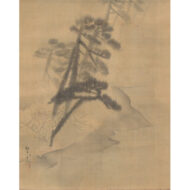 三幅対「 （左）雨中嵐山図 （中）三条橋月夜図 （右）臘梅交枝図」