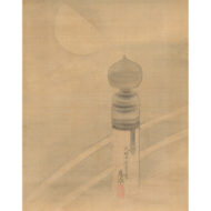 三幅対「 （左）雨中嵐山図 （中）三条橋月夜図 （右）臘梅交枝図」