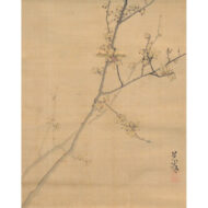 三幅対「 （左）雨中嵐山図 （中）三条橋月夜図 （右）臘梅交枝図」