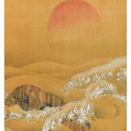 酒井抱一「波に日の出図」0