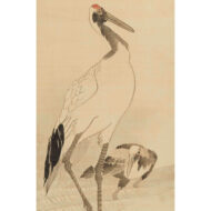 長沢芦雪(長澤蘆雪)「流水白鶴図」0