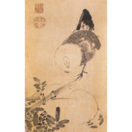 伊藤若冲「藤に鶏図-2」0