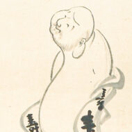 白隠慧鶴「布袋壽老蹴鞠(双幅)」3