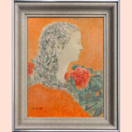 「少女と花」