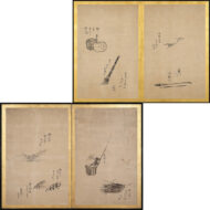 与謝蕪村「二曲一双屛風」0